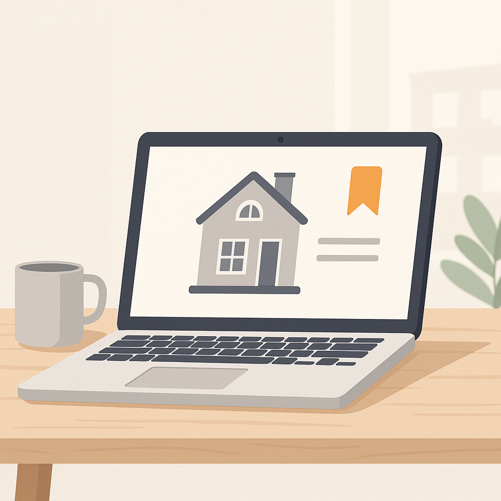 笔记本电脑显示房地产课程界面，适用于加州房地产执照考试学习